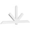 Ekena Millwork Kennewick Architectural Grade PVC Gable Bracket, 108"W x 45"H x 4"D x 6"F, 10/12 Pitch GBP108X45X0406KEN00 - alternate 1